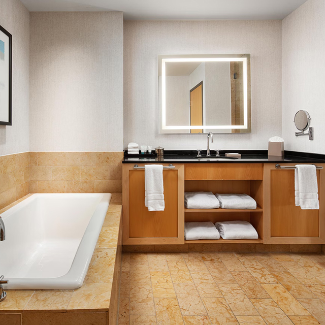 Meubles de meuble-lavabo muraux pour salle de bains, meubles FF&E pour hôtel