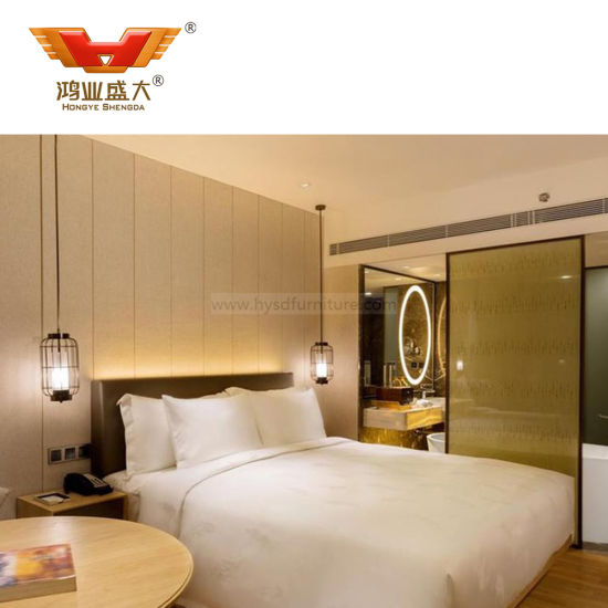 Lit de chambre à coucher de luxe de meubles d'hôtel modernes faits sur mesure