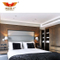 Ensemble de meubles de chambre à coucher en bois à haute brillance d'hôtel commercial personnalisé