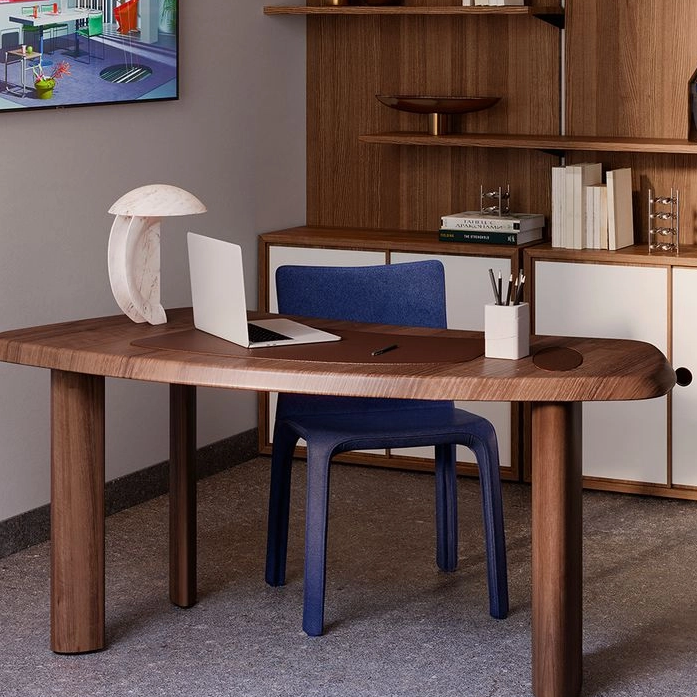 Bureau d'écriture en bois de forme incurvée de suite d'hôtel moderne