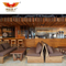 Chaise de table de meubles de café de restaurant en bois massif en gros