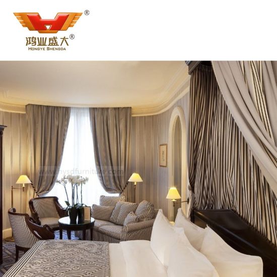Ensemble de chambre à coucher de luxe de meubles d'hôtel de budget fait sur commande