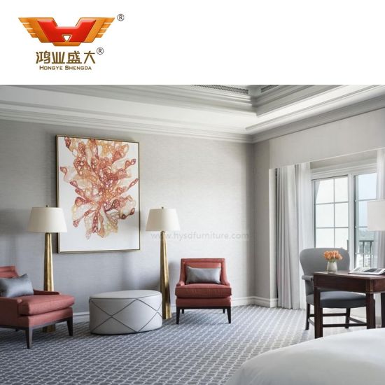 Meubles modernes de lit de chambre à coucher de luxe d'hôtel professionnel