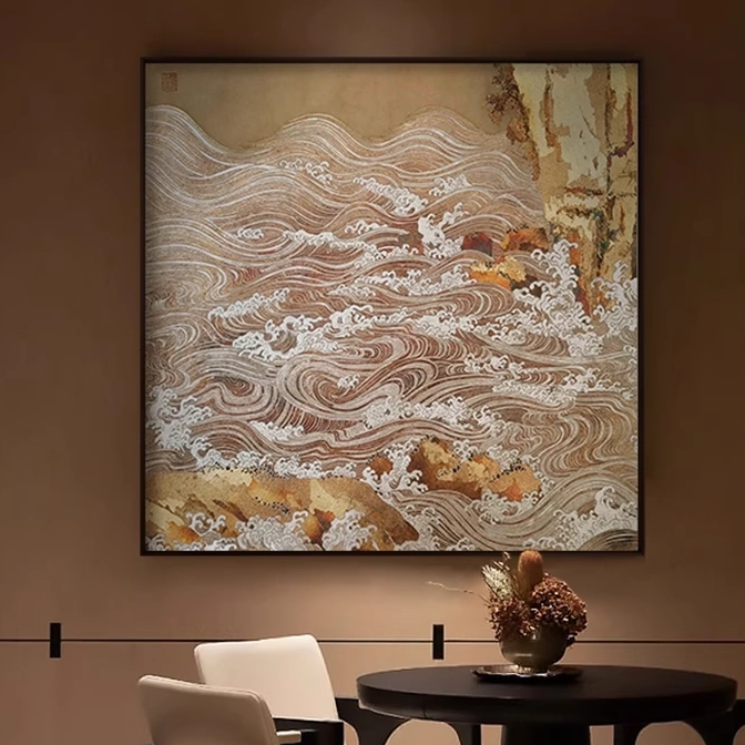 Oeuvre murale d'hôtel moderne, différentes tailles, Art mural durable pour hôtels