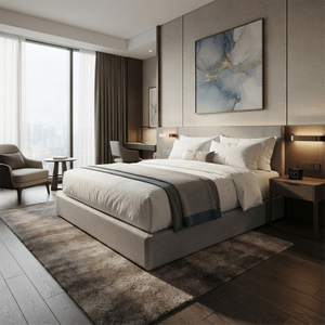 Base de lit commerciale rembourrée pour hôtel