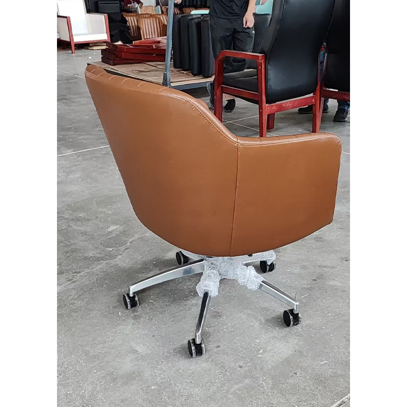 Chaise de bureau pivotante en cuir pour chambre d'hôtel moderne