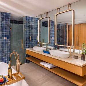 Meubles personnalisés de suite de station de vanité de salle de bains d'hôtel