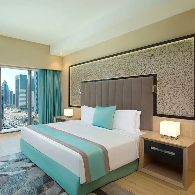 Chambre à coucher d'hôtel de style personnalisé moderne de meubles de suite de luxe