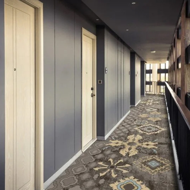 Tapis d'hôtel de conception personnalisée, fournisseur direct d'usine pour les projets de couloir