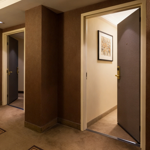 Porte en bois d'hôtel de haute sécurité pour les chambres