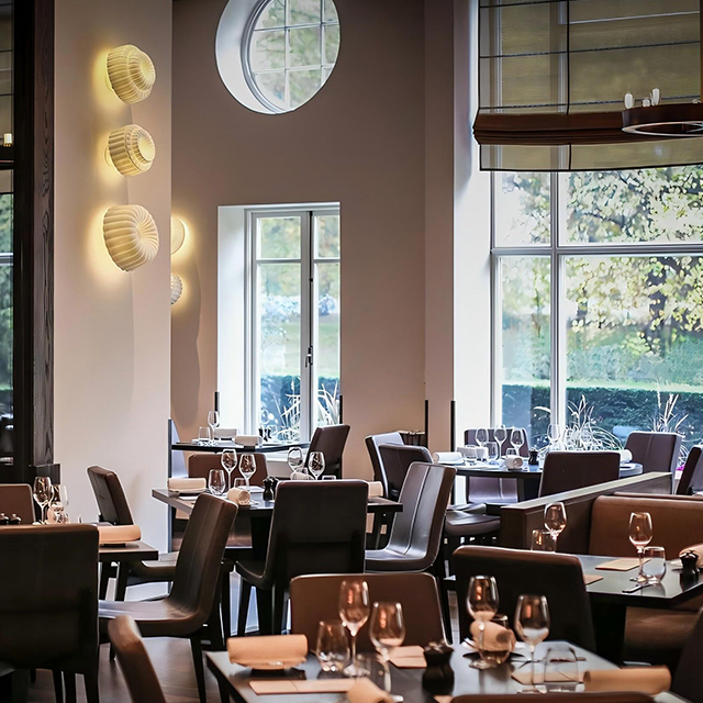Ensemble de meubles de restaurant d'hôtel en marbre personnalisé