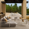 Collection de mobilier d'extérieur d'hôtel de luxe inspirée par un designer pour patio et terrasse