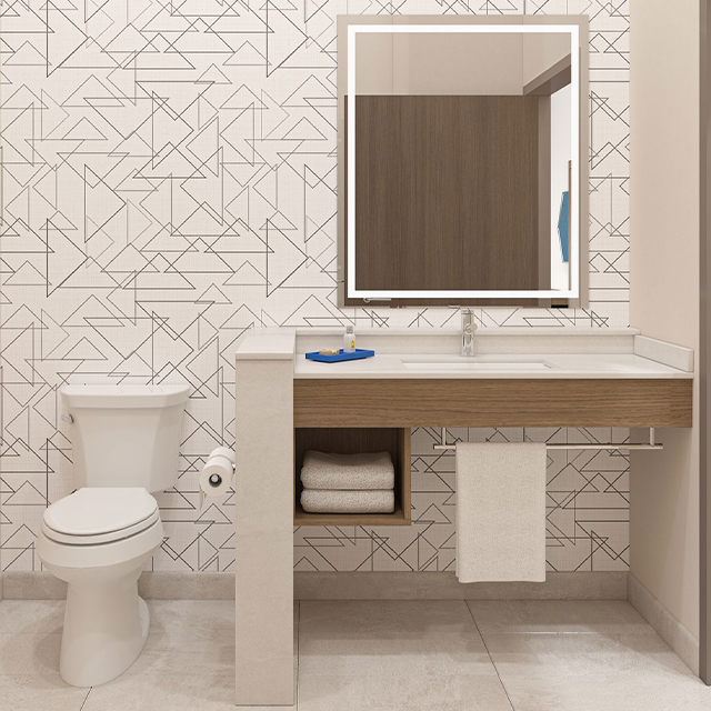 Vanité de salle de bain Signia compacte et moderne