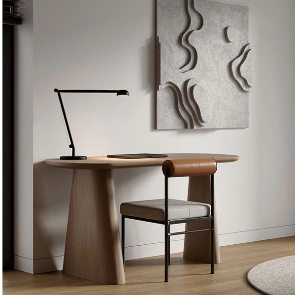 Bureau d'écriture en bois de forme incurvée de suite d'hôtel moderne