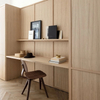 Bureau d'écriture d'hôtel moderne en bois avec tiroirs