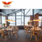 Table et chaise de meubles de restaurant en bois Soild personnalisés pour les cafés