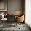 Chaise de bureau pivotante en cuir pour chambre d'hôtel moderne