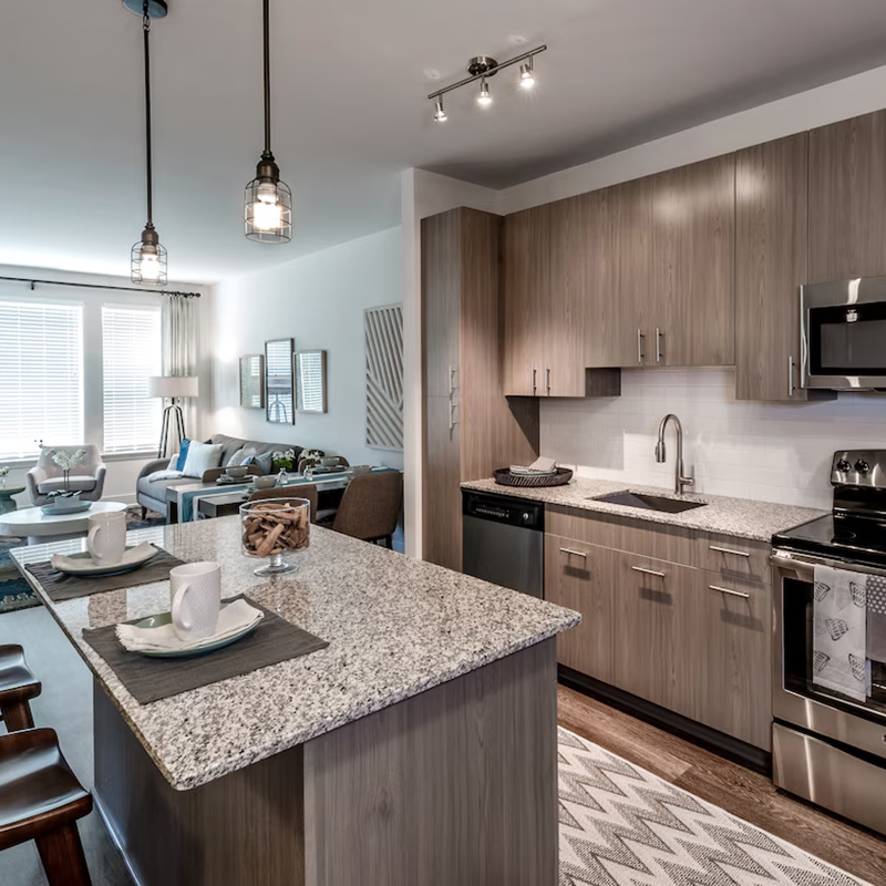 Solutions de mobilier d'intérieur Ensembles de meubles d'appartement de studio entièrement meublés du milieu du siècle