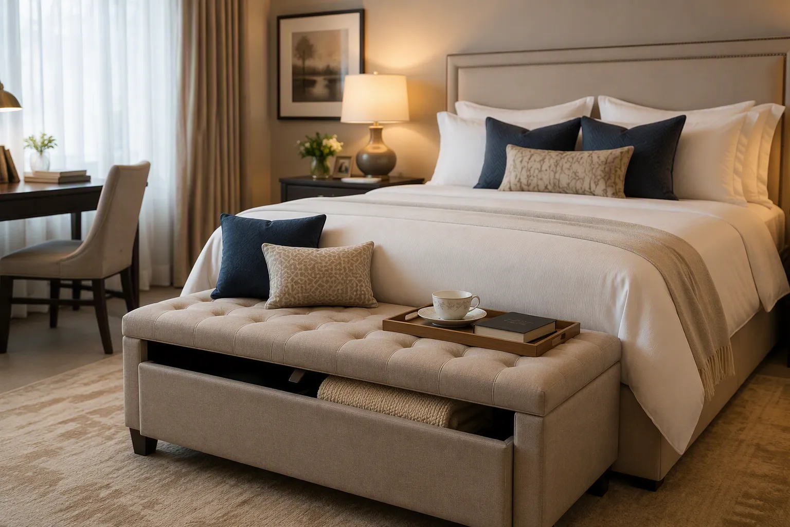 Meilleurs bancs de bout de lit d'hôtel : pourquoi votre chambre en a besoin pour le confort et le rangement