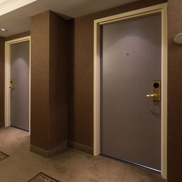 Porte de chambre à coucher en bois d'hôtel ignifuge