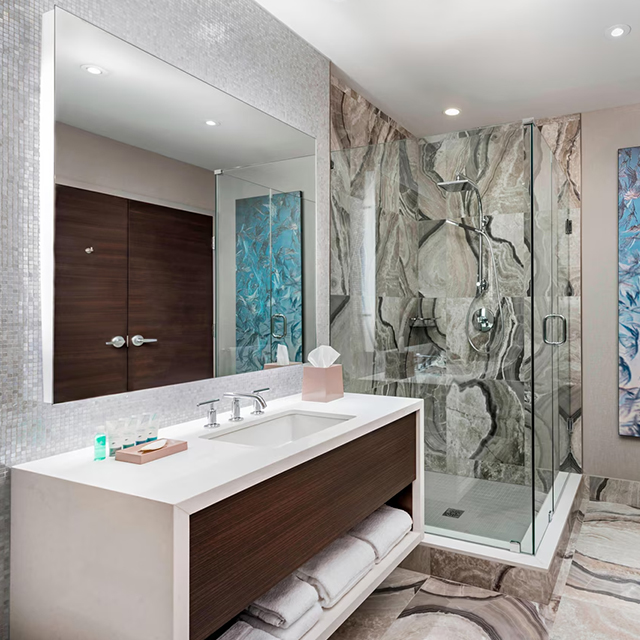 Meubles de meuble-lavabo muraux pour salle de bains, meubles FF&E pour hôtel