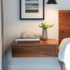 Table de nuit murale en bois pour chambre d'hôtellerie
