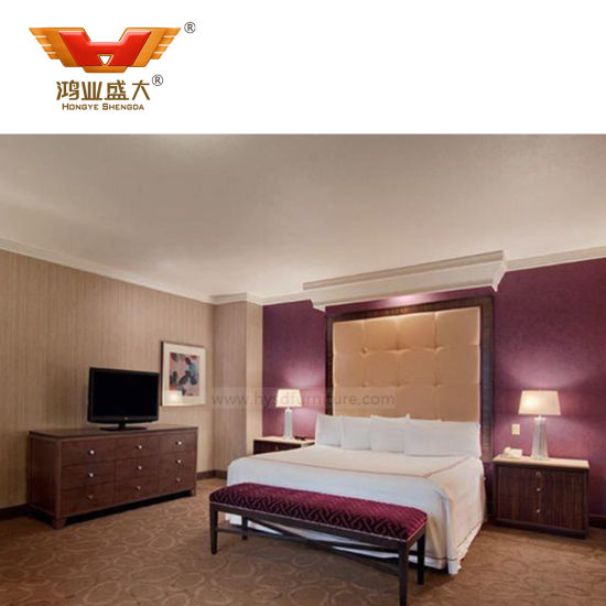 Chambre à coucher de meubles modernes de luxe d'hôtel King Size
