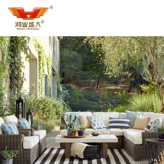 Mobilier extérieur de jardin de salon d'hôtel moderne de luxe