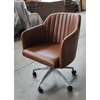 Chaise de bureau pivotante en cuir pour chambre d'hôtel moderne