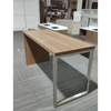 Bureau en bois de noyer avec structure en métal