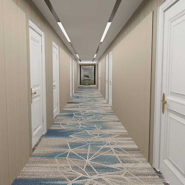 Tapis d'hôtel de conception personnalisée, fournisseur direct d'usine pour les projets de couloir