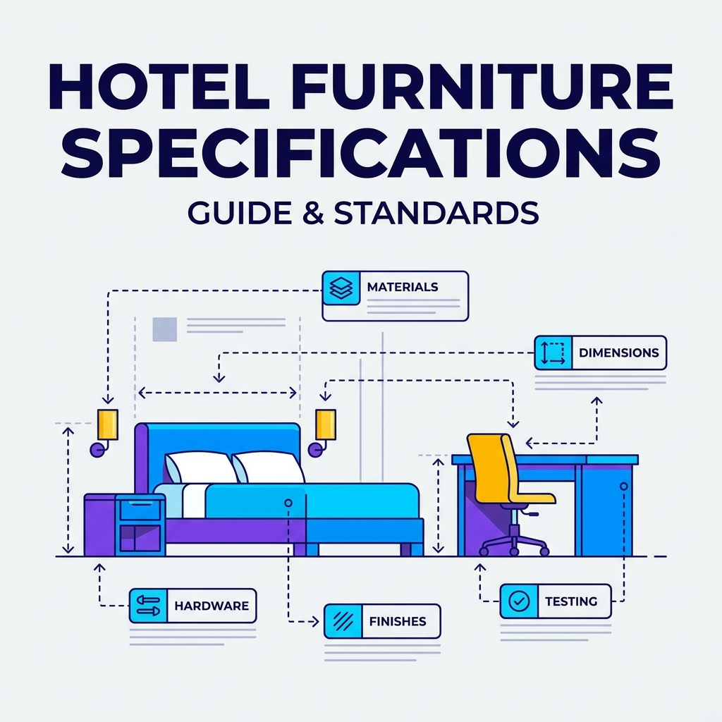 Guide des spécifications du mobilier d'hôtel : matériaux, dimensions, quincaillerie, finitions et tests