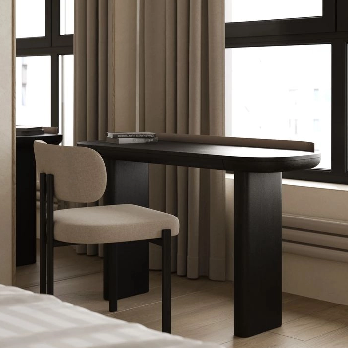 Bureau d'écriture en bois de forme incurvée de suite d'hôtel moderne