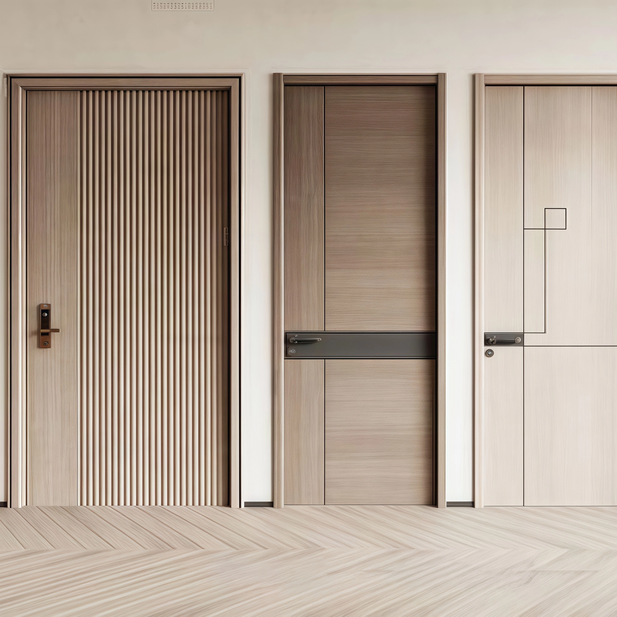 Porte intérieure en bois personnalisée pour hôtel